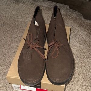 Clarks Dark Brown Suede Desert Chukka Boots